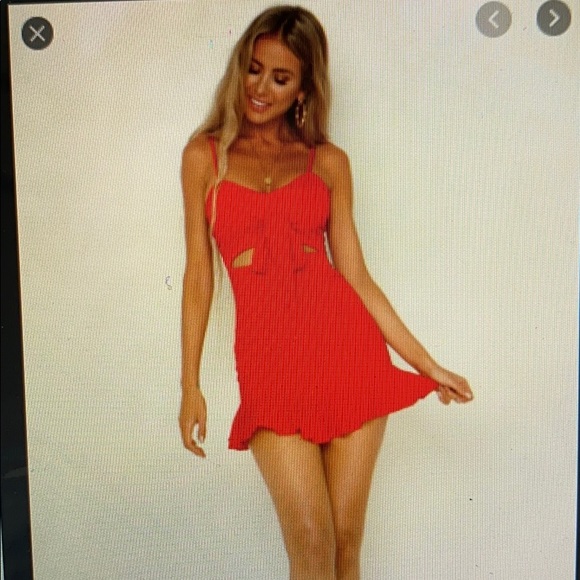 Hello Molly Red Mini Dress - Picture 6 of 8